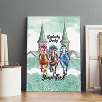 Kentucky Horse Racing Personalized Canvas Wall Art Churchill Downs Roses Pastel Green