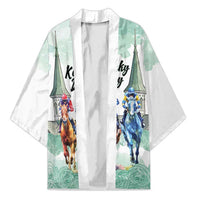 Kentucky Horse Racing Personalized Kimono Churchill Downs Roses Pastel Green