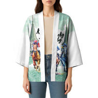 Kentucky Horse Racing Personalized Kimono Churchill Downs Roses Pastel Green