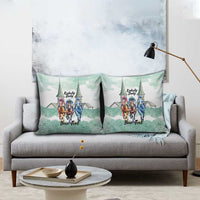 Kentucky Horse Racing Personalized Pillow Cover Churchill Downs Roses Pastel Green
