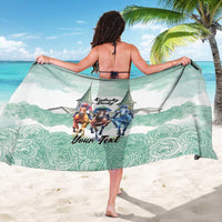 Kentucky Horse Racing Personalized Sarong Churchill Downs Roses Pastel Green