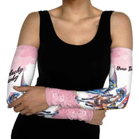 Kentucky Horse Racing Personalized Arm Sleeves Churchill Downs Roses Pastel Pink