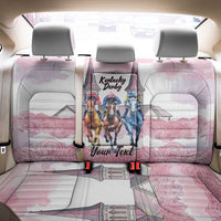 Kentucky Horse Racing Personalized Back Car Seat Cover Churchill Downs Roses Pastel Pink