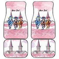 Kentucky Horse Racing Personalized Car Mats Churchill Downs Roses Pastel Pink
