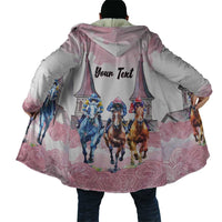 Kentucky Horse Racing Personalized Cloak Churchill Downs Roses Pastel Pink