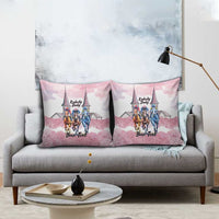 Kentucky Horse Racing Personalized Pillow Cover Churchill Downs Roses Pastel Pink