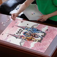 Kentucky Horse Racing Personalized Puzzle Churchill Downs Roses Pastel Pink