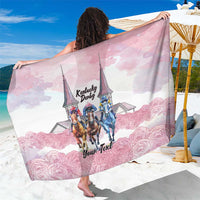 Kentucky Horse Racing Personalized Sarong Churchill Downs Roses Pastel Pink