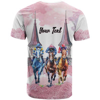 Kentucky Horse Racing Personalized T Shirt Churchill Downs Roses Pastel Pink