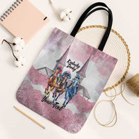 Kentucky Horse Racing Personalized Tote Bag Churchill Downs Roses Pastel Pink