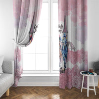 Kentucky Horse Racing Personalized Window Curtain Churchill Downs Roses Pastel Pink