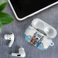 Kentucky Horse Racing Personalized AirPods Case Churchill Downs Roses Pastel Blue