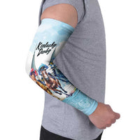 Kentucky Horse Racing Personalized Arm Sleeves Churchill Downs Roses Pastel Blue