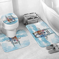 Kentucky Horse Racing Personalized Bathroom Set Churchill Downs Roses Pastel Blue