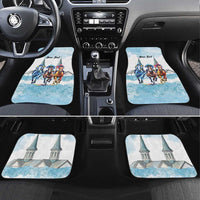 Kentucky Horse Racing Personalized Car Mats Churchill Downs Roses Pastel Blue