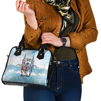 Kentucky Horse Racing Personalized Shoulder Handbag Churchill Downs Roses Pastel Blue