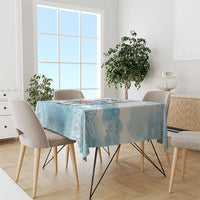 Kentucky Horse Racing Personalized Tablecloth Churchill Downs Roses Pastel Blue