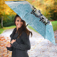 Kentucky Horse Racing Personalized Umbrella Churchill Downs Roses Pastel Blue