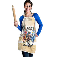 Kentucky Horse Racing Personalized Apron Churchill Downs Roses Pastel Yellow