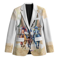Kentucky Horse Racing Personalized Blazer Churchill Downs Roses Pastel Yellow