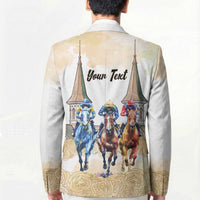 Kentucky Horse Racing Personalized Blazer Churchill Downs Roses Pastel Yellow