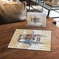 Kentucky Horse Racing Personalized Puzzle Churchill Downs Roses Pastel Yellow