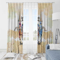 Kentucky Horse Racing Personalized Window Curtain Churchill Downs Roses Pastel Yellow