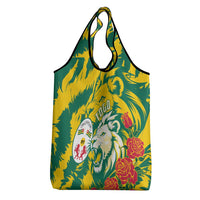 Togo Independence Day Grocery Bag Lion and Rose Proud To Be Togolese