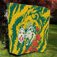 Togo Independence Day Quilt Lion and Rose Proud To Be Togolese