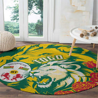 Togo Independence Day Round Carpet Lion and Rose Proud To Be Togolese