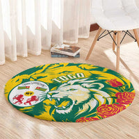 Togo Independence Day Round Carpet Lion and Rose Proud To Be Togolese