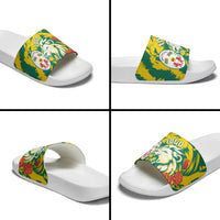 Togo Independence Day Slide Sandals Lion and Rose Proud To Be Togolese