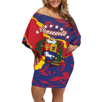 Venezuela Independence Day Family Matching Off Shoulder Short Dress and Hawaiian Shirt Feliz Dia de la Independencia Grunge Style - Wonder Print Shop