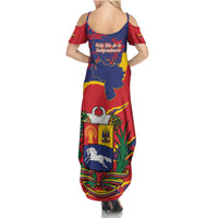 Venezuela Independence Day Family Matching Summer Maxi Dress and Hawaiian Shirt Feliz Dia de la Independencia Grunge Style - Wonder Print Shop