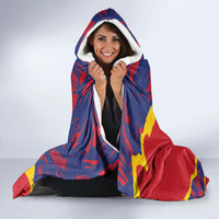 Venezuela Independence Day Hooded Blanket Feliz Dia de la Independencia Grunge Style