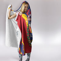 Venezuela Independence Day Hooded Blanket Feliz Dia de la Independencia Grunge Style