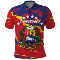 Venezuela Independence Day Polo Shirt Feliz Dia de la Independencia Grunge Style - Wonder Print Shop