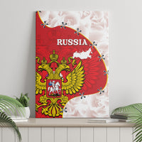 Russia Independence Day Canvas Wall Art Coat Of Arms With Map - Wonder Print Shop