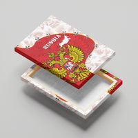 Russia Independence Day Canvas Wall Art Coat Of Arms With Map - Wonder Print Shop