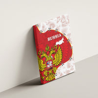 Russia Independence Day Canvas Wall Art Coat Of Arms With Map - Wonder Print Shop