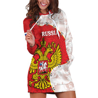 Russia Independence Day Hoodie Dress Coat Of Arms With Map - Wonder Print Shop