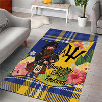 Barbados Celtic 2025 Festival Area Rug Scottish Man With Bagpipes