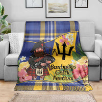 Barbados Celtic 2025 Festival Blanket Scottish Man With Bagpipes