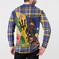Barbados Celtic 2025 Festival Button Sweatshirt Scottish Man With Bagpipes