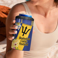 Barbados Celtic 2025 Festival 4 in 1 Can Cooler Tumbler Scottish Man With Bagpipes