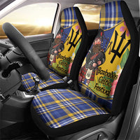 Barbados Celtic 2025 Festival Car Seat Cover Scottish Man With Bagpipes