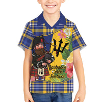 Barbados Celtic 2025 Festival Family Matching Off The Shoulder Long Sleeve Dress and Hawaiian Shirt Scottish Man With Bagpipes