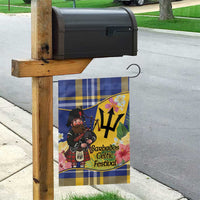 Barbados Celtic 2025 Festival Garden Flag Scottish Man With Bagpipes