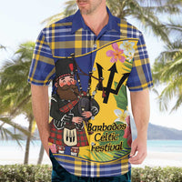 Barbados Celtic 2025 Festival Hawaiian Shirt Scottish Man With Bagpipes