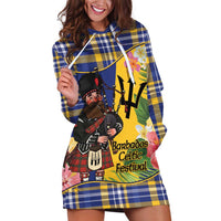 Barbados Celtic 2025 Festival Hoodie Dress Scottish Man With Bagpipes